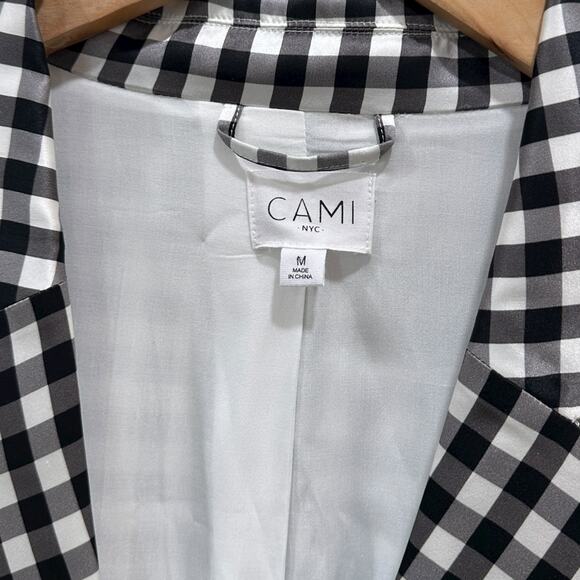 New Cami NYC Owen Blazer In B&W Gingham - Picture 5 of 7